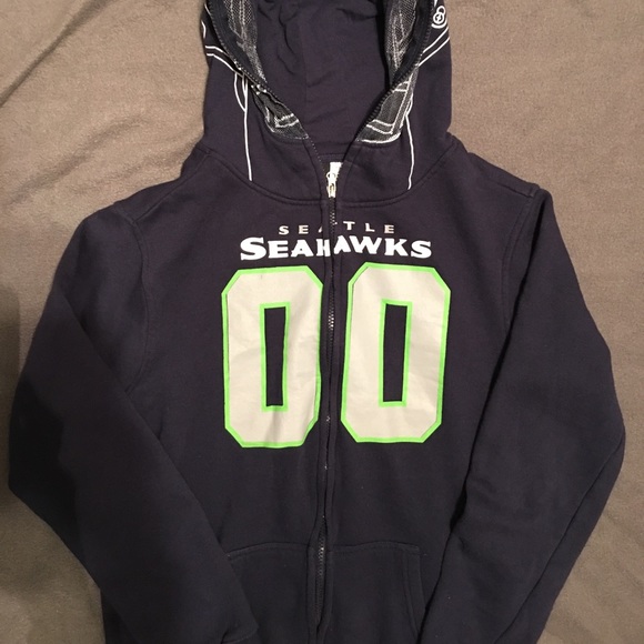 🛍Seahawks zip-up helmet face hoodie - Picture 2 of 4